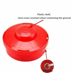 CESIèCLEFOU 2 Pièces Tête De Débroussailleuse Universelle,Têtes De Trimmer Universel Herbe Tondeuse, Pour Jardin Pelouse Patio,M10x1,25mm(Rouge) Lefou -Débroussailleuse Soldes Magasin 65031615 3