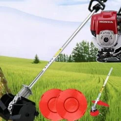 CESIèCLEFOU 2 Pièces Tête De Débroussailleuse Universelle,Têtes De Trimmer Universel Herbe Tondeuse, Pour Jardin Pelouse Patio,M10x1,25mm(Rouge) Lefou -Débroussailleuse Soldes Magasin 65031615 4