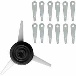 EAUDACè Tête De Débroussailleuse De Rechange Et 12 Lames De Rechange Avec 12 Lames En Nylon Et Tête De Coupe -Débroussailleuse Soldes Magasin 65034955 4