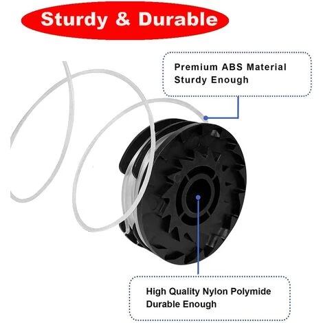 EAUDACè Lot De 6 Bobines De Rechange Pour Débroussailleuse Sans Fil Parkside PRTA 20 Li C3 IAN351753 5 EAUDACè Lot De 6 Bobines De Rechange Pour Débroussailleuse Sans Fil Parkside PRTA 20 Li C3 IAN351753 – Image 3