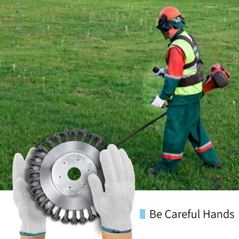 CESIèCLEFOU Tête Brosse Désherbage Pour Débroussailleuse à Gazon De 20 Cm, Avec Contre-écrou Plateau Roue En Fil D’Acier 8 Inch Massif Pour Jardin Et Mauvaises Herbes,rotative De Rechange Pour Tonte Lefou 6 CESIèCLEFOU Tête Brosse Désherbage Pour Débroussailleuse à Gazon De 20 Cm, Avec Contre-écrou Plateau Roue En Fil D’Acier 8 Inch Massif Pour Jardin Et Mauvaises Herbes,rotative De Rechange Pour Tonte Lefou – Image 4