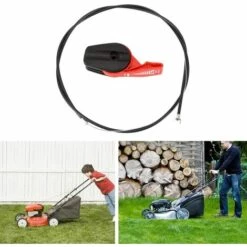 TINOR Cable Tondeuse Tondeuse Câble Universel D'Accélérateur Interrupteur Contrôle Jardin Machine Assemblage à Gazon De 39 Pouces Commande Commutateur Machine Raccordement Pour Guidon Moto (Red，1m) -Débroussailleuse Soldes Magasin 65213845 3