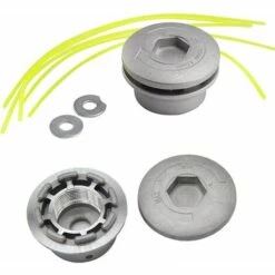 2PCS Tête De Débroussailleuse Aluminium Tête De Coupe Herbe Universelle Pour Accessoires De Tondeuse à Gazon 7.2X4.45cm S'arêern