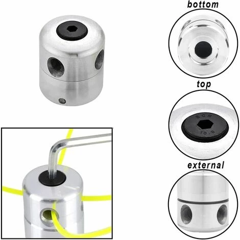 2PCS Tête De Débroussailleuse Aluminium Fils Tête Coupe-bordure Universelle Avec Tête Fil Nylon Pour Accessoires De Tondeuse à Gazon S'arêern 5 2PCS Tête De Débroussailleuse Aluminium Fils Tête Coupe-bordure Universelle Avec Tête Fil Nylon Pour Accessoires De Tondeuse à Gazon S'arêern – Image 3