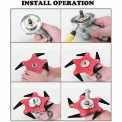 BDD Tête De Tondeuse Extérieure Débroussailleuse Lame Accessoires De Tête De Tondeuse à Gazon 6 Rasoir En Acier -Débroussailleuse Soldes Magasin 65375463 2