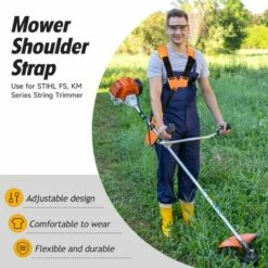 OSQI Tondeuse à Fronde - Tondeuse à Harnais à Double épaule Avec Ceinture En Nylon Durable Réglable Pour Débroussailleuse Ou Jardinage (pour STIHL FS, Tondeuse De La Série Km) 10 OSQI Tondeuse à Fronde - Tondeuse à Harnais à Double épaule Avec Ceinture En Nylon Durable Réglable Pour Débroussailleuse Ou Jardinage (pour STIHL FS, Tondeuse De La Série Km) -Débroussailleuse Soldes Magasin 65502049 4