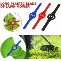 OSQI Lame De Coupe-bordure En Plastique, 10 Lames De Coupe En Plastique Remplacent L'ensemble D'outils De Coupe-herbe Sans Fil, Lames De Rechange En Plastique Pour Tondeuse à Gazon（Le Noir） -Débroussailleuse Soldes Magasin 65502272 4