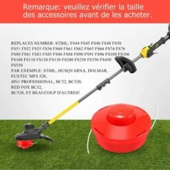 OSQI Tête De Débroussailleuse Universelle 3X Nylon Line (3X Rouge) -Débroussailleuse Soldes Magasin 65502753 2