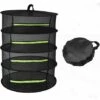OSQI Étendoir à Herbes Suspendu Étendoir En Maille Pour Plantes Sèche-herbes Filet Sec Pliable Avec Fermeture éclair Pour Graines, Bourgeons, Noix, Plantes Hydroponiques (4 Couches)