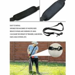 BAICCCF Accessoire Pour Débroussailleuse 2 Pièces De Sangle D'épaule Noire Weed Eater Sangle De Ventilateur Universelle A -Débroussailleuse Soldes Magasin 65669499 5