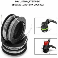 BAICCCF Accessoire Pour Débroussailleuse Lot De 3 Bobines De Coupe-bordures à Montage Frontal De 0,080 Pouce 80 V Compatibles Avec Greenworks -Débroussailleuse Soldes Magasin 65669567 2