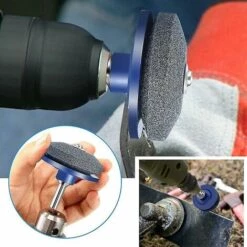 BAICCCF Accessoire Pour Débroussailleuse Affûteur De Lame De Tondeuse à Gazon 5 Pièces Compatible Avec N'importe Quelle Perceuse à Main Perceuse électrique -Débroussailleuse Soldes Magasin 65669586 3