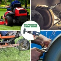 BAICCCF Accessoire Pour Débroussailleuse Affûteur De Lame De Tondeuse à Gazon Avec Déflecteur En Métal, Universel -Débroussailleuse Soldes Magasin 65669654 4