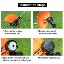 BAICCCF Accessoire Pour Débroussailleuse Lot De 4 Couvercles De Capuchon De Bobine Wa0037, Compatibles Avec Worx Wg184 Wg168 Wg190 Weed Eater -Débroussailleuse Soldes Magasin 65669703 3