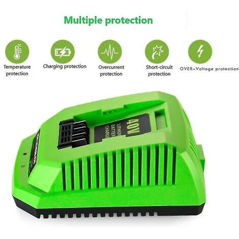 BAICCCF Accessoire Pour Débroussailleuse Chargeur De Batterie Au Lithium 40 V Compatible Avec La Prise EU De Batterie Li-ion Greenworks 40 V 5 BAICCCF Accessoire Pour Débroussailleuse Chargeur De Batterie Au Lithium 40 V Compatible Avec La Prise EU De Batterie Li-ion Greenworks 40 V – Image 3