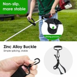 LITZEE 2 Sangles D'épaule Réglables - Harnais Pour Débroussailleuse Pour Tondeuse à Gazon Avec Ceinture En Nylon Durable PourJardinage Pour Débroussailleuse KM, STIHL FS (Noir) -Débroussailleuse Soldes Magasin 65732309 3