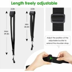 LITZEE 2 Sangles D'épaule Réglables - Harnais Pour Débroussailleuse Pour Tondeuse à Gazon Avec Ceinture En Nylon Durable PourJardinage Pour Débroussailleuse KM, STIHL FS (Noir) -Débroussailleuse Soldes Magasin 65732309 4