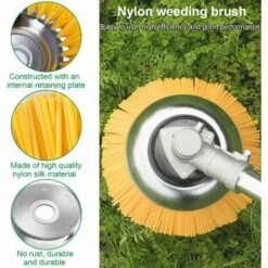 MONLY Brosse Desherbage Debroussailleuse 8 Pouce, Tete Brosse Désherbage En Nylon, Tête De Désherbage Rotative Ronde, Pour Outils De Pelouse Jardin Agriculture 9 MONLY Brosse Desherbage Debroussailleuse 8 Pouce, Tete Brosse Désherbage En Nylon, Tête De Désherbage Rotative Ronde, Pour Outils De Pelouse Jardin Agriculture -Débroussailleuse Soldes Magasin 65757448 3