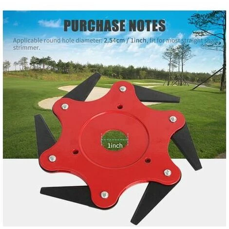 LUCKY-88 Tête De Coupe à Six Lames Accessoires De Tondeuse à Gazon à Tête D'herbe Coupe à Six Lames 4 LUCKY-88 Tête De Coupe à Six Lames Accessoires De Tondeuse à Gazon à Tête D'herbe Coupe à Six Lames – Image 2