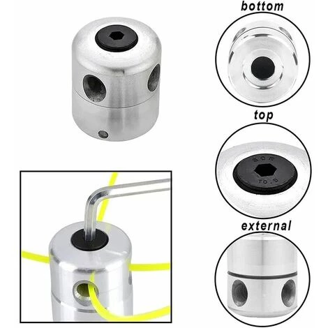 KAEJYIUT 2PCS Débroussailleuse, Tête De Coupe En Aluminium, Têtes D'herbe Têtes De Coupe En Aluminium, Couper La Tête De Coupe De La à Gazon, Pour Accessoires De Tondeuse à Gazon 6 KAEJYIUT 2PCS Débroussailleuse, Tête De Coupe En Aluminium, Têtes D'herbe Têtes De Coupe En Aluminium, Couper La Tête De Coupe De La à Gazon, Pour Accessoires De Tondeuse à Gazon – Image 4