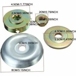 AOUGO Kit De Fixation D'écrou De Lame De Boîte De Vitesses En Métal De Rechange 4 Pièces Pour Débroussailleuse, Débroussailleuse Pour Tondeuse à Gazon, Débroussailleuse à Lame Métallique, Plateau De Désherbage Pour Tondeuse à Gazon, Kit D'adaptateur Pour Machin -Débroussailleuse Soldes Magasin 65869017 4