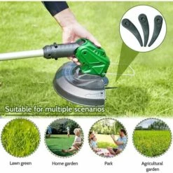 DONTODENT Lot De 24 Lames De Coupe-herbe De Rechange Pour Débroussailleuse Bosch Durablade Art 23-18 Li Art 26-18 Li, Vert -Débroussailleuse Soldes Magasin 65869247 4