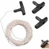 QERSTA Corde De Démarrage,Lanceur Poignée De Démarrage Avec Corde,10 Mètres 3mm -Débroussailleuse Soldes Magasin 65901366 1