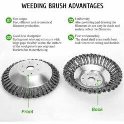 THSINDE Tete Brosse Debroussailleuse, 6'' Brosse De Desherbage, Brosse De Débroussailleuse, Brosse Rotative Debroussailleuse, Tête Brosse Désherbage, Accessoires De Tondeuse à Gazon -Débroussailleuse Soldes Magasin 66176055 3