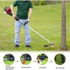 KAEJYIUT Tête De Débroussailleuse Lame Coupe Bordure,100pcs Lames En Plastique De Rechange Lame Taille Bordure Lame Plastique Coupe Bordure Lame Coupe Bordur,pour Jardin Et Pelouse Coupe-Bordures Sur Batterie -Débroussailleuse Soldes Magasin 66211262 4