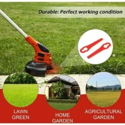 KAEJYIUT Tête De Débroussailleuse Lame Coupe Bordure,100pcs Lames En Plastique De Rechange Lame Taille Bordure Lame Plastique Coupe Bordure Lame Coupe Bordur,pour Jardin Et Pelouse Coupe-Bordures Sur Batterie -Débroussailleuse Soldes Magasin 66211262 5