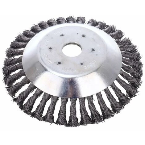 KAEJYIUT Tête De Débroussailleuse Conique En Fil De Fer Noué Pour Tondeuse à Gazon - Plateau De Désherbage En Métal Pour Débroussailleuse ((Diamètre Extérieur200mm, Trou Intérieur 25mm)) 3 KAEJYIUT Tête De Débroussailleuse Conique En Fil De Fer Noué Pour Tondeuse à Gazon - Plateau De Désherbage En Métal Pour Débroussailleuse ((Diamètre Extérieur200mm, Trou Intérieur 25mm))