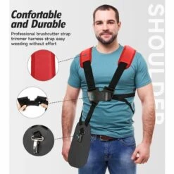 Cisea Sling Trimmer - Tondeuse à Double Harnais D'épaule Avec Ceinture En Nylon Durable Réglable Pour Tondeuse Stihl Fs, Km Series (rouge) 8 Cisea Sling Trimmer - Tondeuse à Double Harnais D'épaule Avec Ceinture En Nylon Durable Réglable Pour Tondeuse Stihl Fs, Km Series (rouge) -Débroussailleuse Soldes Magasin 66351593 2