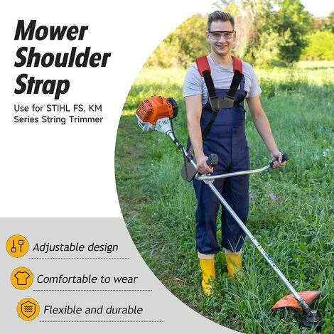 Cisea Sling Trimmer - Tondeuse à Double Harnais D'épaule Avec Ceinture En Nylon Durable Réglable Pour Tondeuse Stihl Fs, Km Series (rouge) 7 Cisea Sling Trimmer - Tondeuse à Double Harnais D'épaule Avec Ceinture En Nylon Durable Réglable Pour Tondeuse Stihl Fs, Km Series (rouge) – Image 5