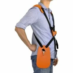 Bandoulière à Trimmer, Bandoulière à Double épaule Confort Brush Cutter Trimmer Épaulière Harnais Sangle Tondeuse à Gazon, Ceinture En Nylon Pour Jardin De Coupeur De Brosse (orange)——Adélala -Débroussailleuse Soldes Magasin 66382957 3