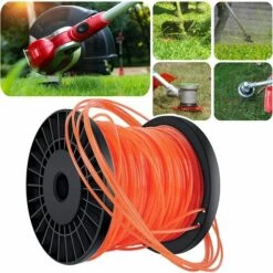 Bobine De Tondeuse Fil De Coupe 5 Tranchants En Nylon 2.4 Mm X 100 Mètres Rouge,Adélala -Débroussailleuse Soldes Magasin 66384720 4