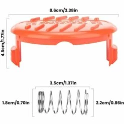 GRID COOL Capuchons De Bobine, Capuchons De Bobine 4 Pièces Capuchon De Bobine De Tondeuse, Accessoires De Débroussailleuse, Capuchons De Bobine En ABS Pour Black-Decker, Tondeuse à Gazon Rc-100-P -Débroussailleuse Soldes Magasin 66756948 2