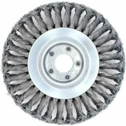 DENUOTOP TêTe De Tondeuse, Brosse MéTallique Robuste De Remplacement De La TêTe De Tondeuse à Disque Pour Les Zones Envahies Par La VéGéTation, L'Herbe Dans Les Coins, La Mousse, Les Jardins, Les Pelouses - Trou De 25,4 Mm (15cm).