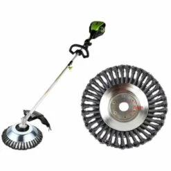 Brosse à Mauvaise Herbes, Tête Débroussailleuse Tondeuse à Gazon Brosse 200 X 25,4 Mm D'alésage. Brosse En Acier Fils Entrelacés.,Yeurié -Débroussailleuse Soldes Magasin 66809583 4