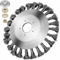 OCXIN Brosse à Désherber, Brosse à Désherber, Brosse à Désherber, Débroussailleuse, Débroussailleuse, Brosse Métallique, Débroussailleuse, Brosse Ronde, Brosse En Acier, Brosse à Joints Pour Un Désherbage Efficace, Tondeuse à Gazon, Tondeuse à Désherber