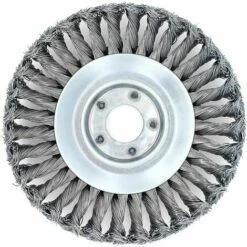 FLETéçA Brosse à Désherber Brosse à Désherber, Brosse à Désherber Rotative De 6 Pouces Brosse Conique Tressée En Fil D'acier Avec Disque De Torsion, Diamètre 150 Mm, Alésage 25,4 Mm (6 Pouces)