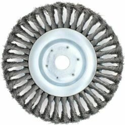 FLETéçA Brosse à Désherber Brosse à Désherber, 8 Pouces Brosse Rotative à Désherber, Disque De Torsion, Brosse Conique Tressée En Fil D'acier, Diamètre 200 Mm, Alésage 25,4 Mm (8 Pouces)