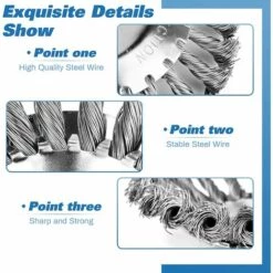 OCXIN 2 Pièces Débroussailleuse Contre Les Mauvaises Herbes, Brosse Ronde Pour 150 Diamètre De Sol, Brosse Contre Les Mauvaises Herbes Pour Débroussailleuse Coupe-herbe Jardin Brique Route Pavage Enlèvement De L'herbe, Alésage 25,4 Mm -Débroussailleuse Soldes Magasin 66998461 5