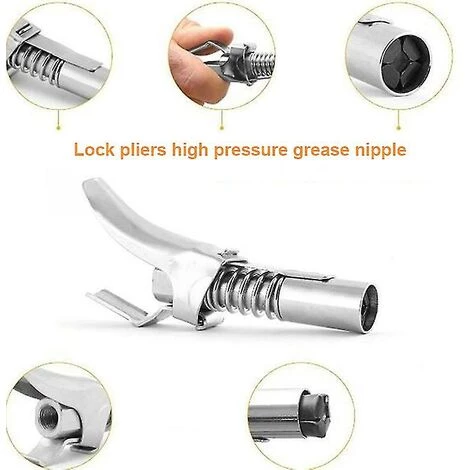 Deckon 1/8 Npt Verrous De Coupleur De Graisse Zerk 10000psi Astuce De Raccord De Coupleur De Graisse 4 Deckon 1/8 Npt Verrous De Coupleur De Graisse Zerk 10000psi Astuce De Raccord De Coupleur De Graisse – Image 2