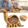 DECKON Animal En Bois Forme De Dinosaure Piggy Bank Money Saving Box Enfants Cadeau Décoration De La Maison Brachiosaurus