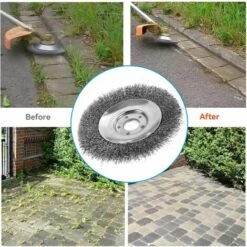 OCXIN Débroussailleuse à Mauvaises Herbes, Brosse à Mauvaises Herbes De 150 Mm * 25,4 Mm, Accessoires De Débroussailleuse Professionnels, élimination Efficace De La Mousse à Brosse Métallique Fine, élimination De La Rouille, Désherbage (6 Pouces) -Débroussailleuse Soldes Magasin 67280020 5