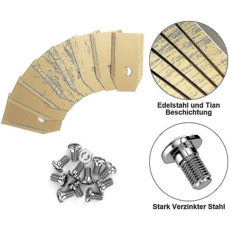 DONTODENT Lame De Couteau En Titane 30 Pièces Pour Husqvarna Automower, Gardena, Meec Silver- 7 DONTODENT Lame De Couteau En Titane 30 Pièces Pour Husqvarna Automower, Gardena, Meec Silver- – Image 5