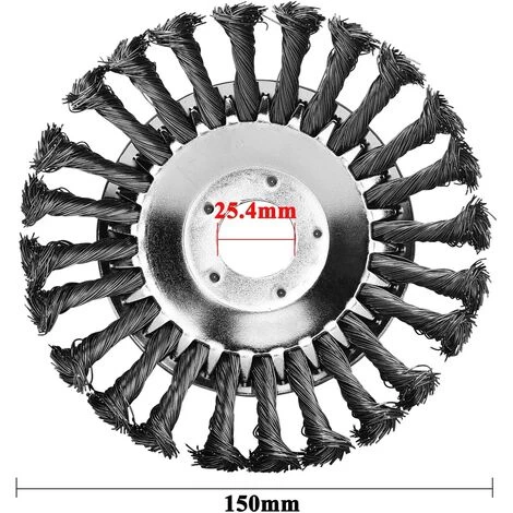 REGALI 6'' Kit De Brosse De Débroussailleuse à Gazon, 150x25,4mm Brosse à Désherber Ronde Pour éliminer Les Mauvaises Herbes, Tête Brosse Avec Roue En Fil D'acier Massif Pour Jardin Agriculture(6 Pouce) 4 REGALI 6'' Kit De Brosse De Débroussailleuse à Gazon, 150x25,4mm Brosse à Désherber Ronde Pour éliminer Les Mauvaises Herbes, Tête Brosse Avec Roue En Fil D'acier Massif Pour Jardin Agriculture(6 Pouce) – Image 2