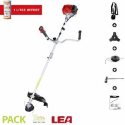 Pack Huile + Rotofil Thermique 52cc Harnais Fil Lame 3 Dents LEA LE25517BP