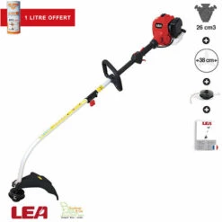 Pack Huile + Coupe Bordure Rotofil Thermique 26cc Harnais Fil Lame LEA LE24260DP