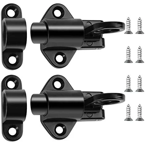 VOCTEIN Lot De 2 Loquets De Porte Automatiques – Loquets De Porte En Alliage De Zinc Loquets à Ressort Loquets De Porte à Rebond Automatique, Loquets De Porte à Rebond à Ressort Avec Vis, Pour Portes D'armoire (noir) 3 VOCTEIN Lot De 2 Loquets De Porte Automatiques – Loquets De Porte En Alliage De Zinc Loquets à Ressort Loquets De Porte à Rebond Automatique, Loquets De Porte à Rebond à Ressort Avec Vis, Pour Portes D'armoire (noir)